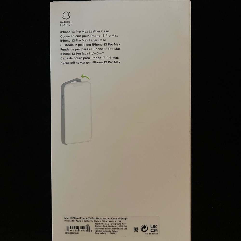 Apple iPhone 13 Pro Max Leather Case - Midnight - Picture 2 of 2